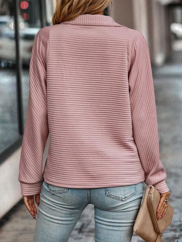 Melissa / UrbanChic Zippered Collar Sweatshirt