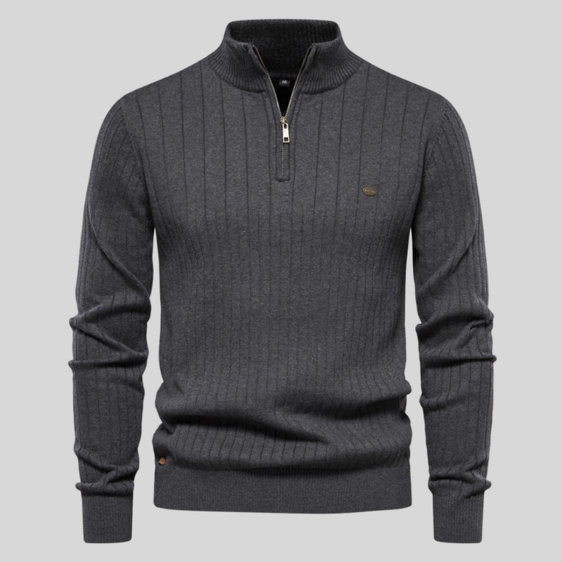 Ellis | Half-Zip Ribbed Men's Sweater