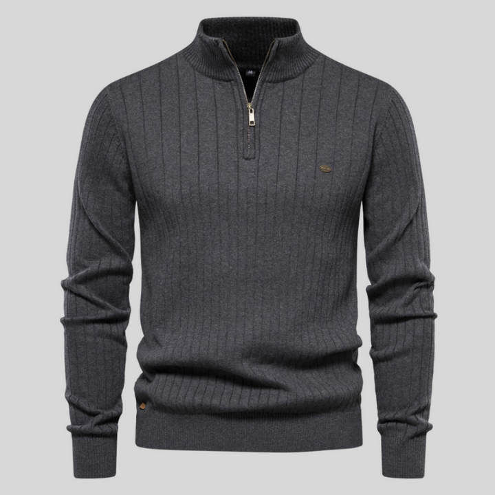 Ellis | Half-Zip Ribbed Men's Sweater