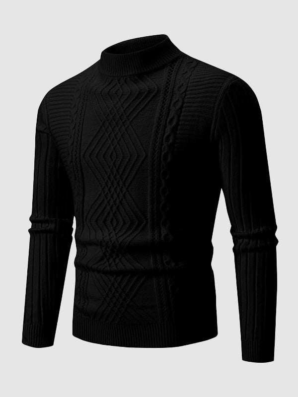 Frank | Men's Design Slim Fit Stand Collar Sweater