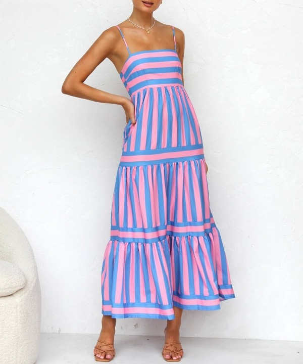 Vivian | Striped Maxi Dress