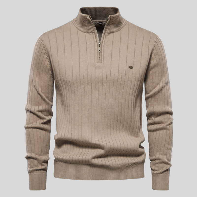 Ellis | Half-Zip Ribbed Men's Sweater