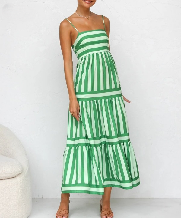 Vivian | Striped Maxi Dress