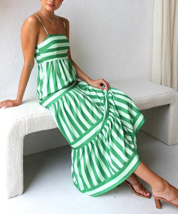 Vivian | Striped Maxi Dress