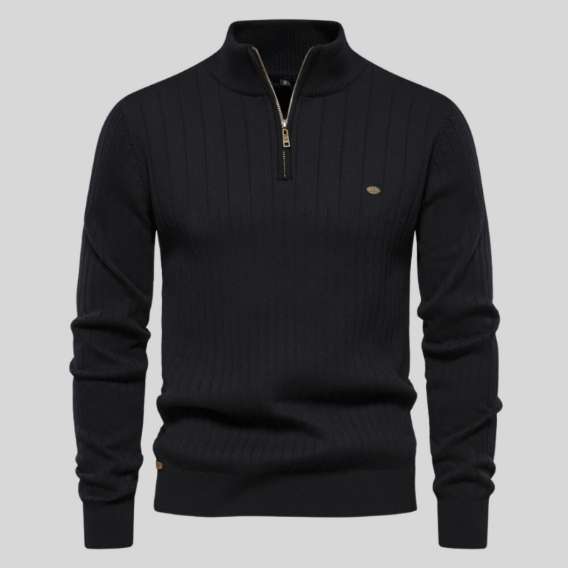 Ellis | Half-Zip Ribbed Men's Sweater