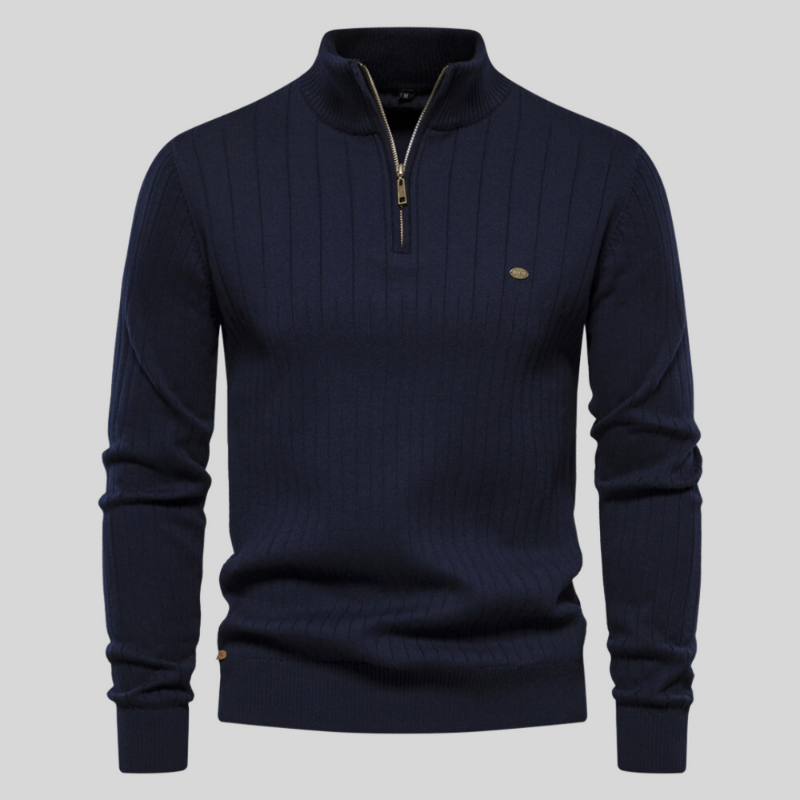 Ellis | Half-Zip Ribbed Men's Sweater