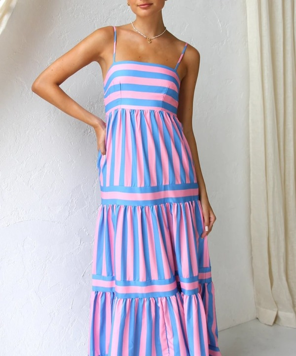 Vivian | Striped Maxi Dress