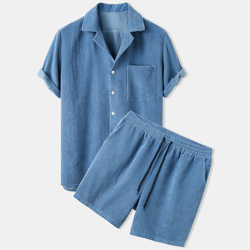 LightUp | Casual Corduroy Shirt Set