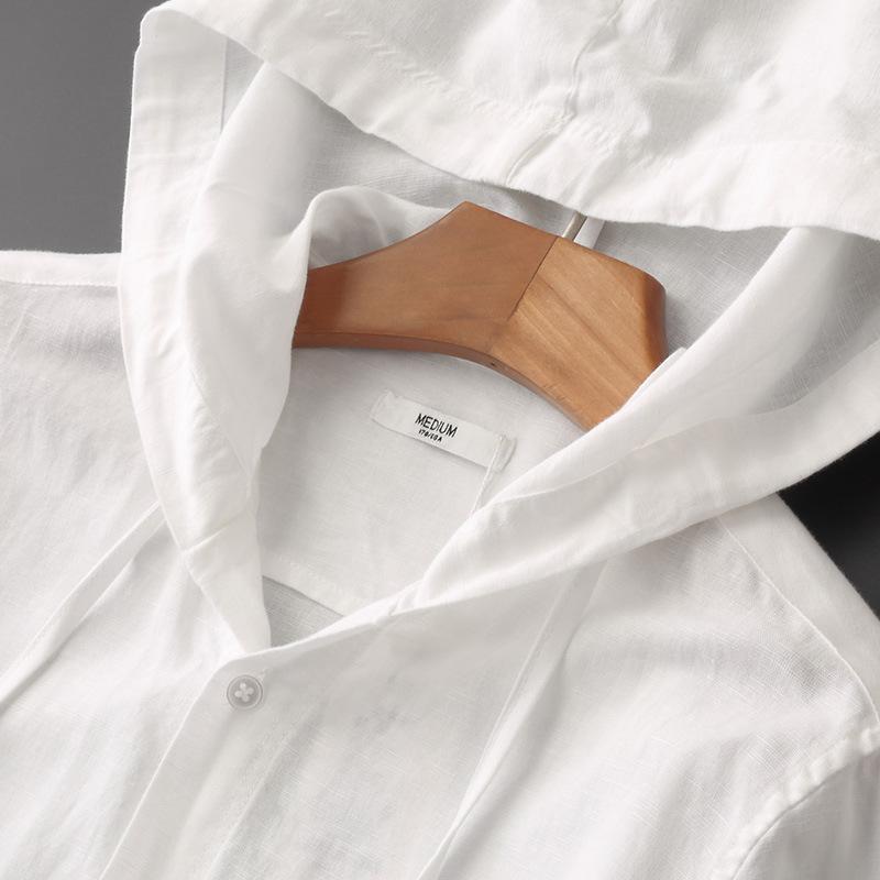 Summer Sunset |  Breathable Linen Hooded Shirt