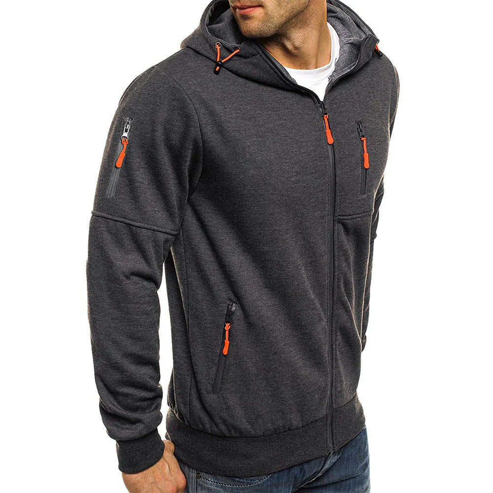 Adriano / Casual Zip-Up Hoodie Sweatshirt