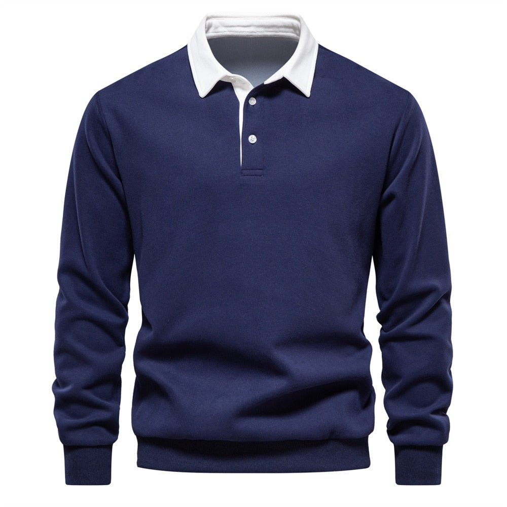 Austin / Long-Sleeved Polo Collar Sweatshirt