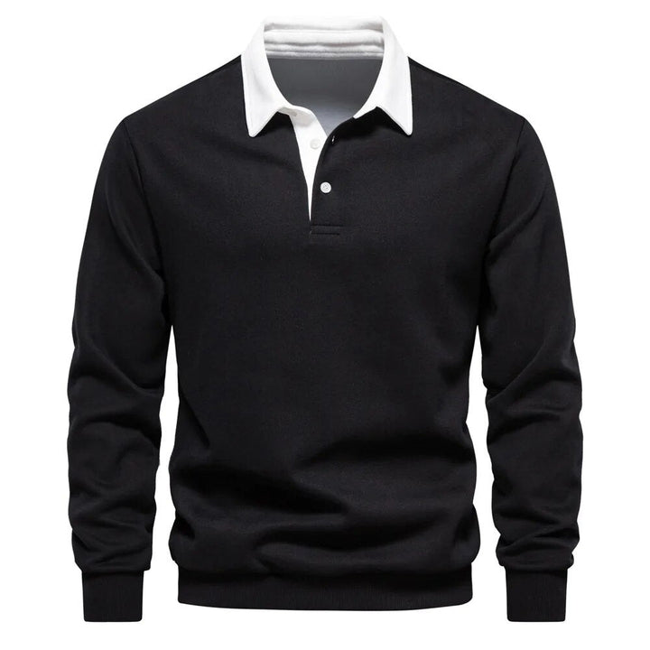 Austin / Long-Sleeved Polo Collar Sweatshirt