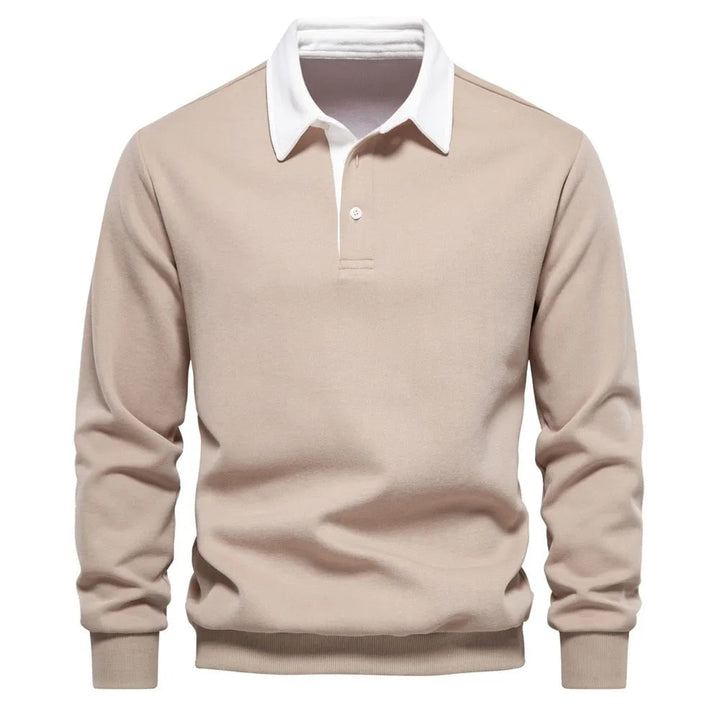 Austin / Long-Sleeved Polo Collar Sweatshirt