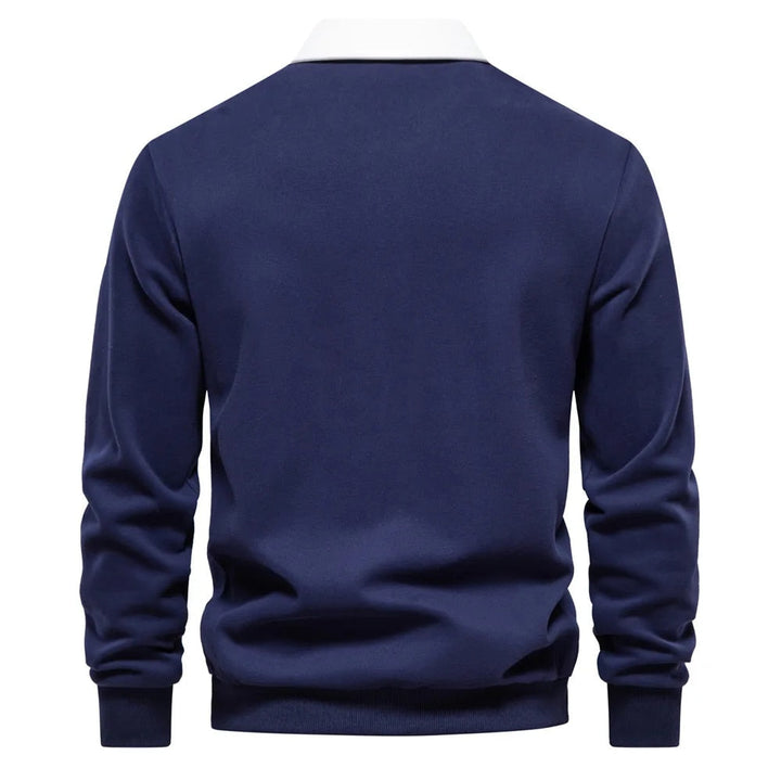 Austin / Long-Sleeved Polo Collar Sweatshirt