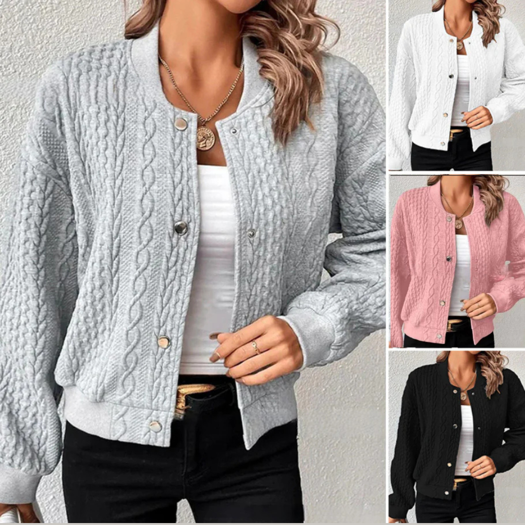 Gayle / Jacquard Stand-Collar Casual Jacket