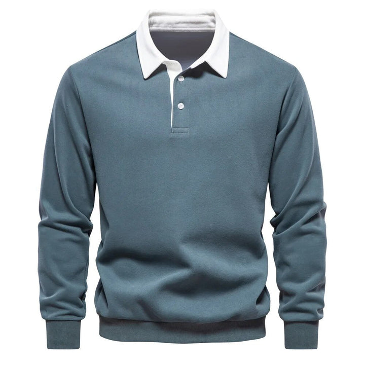 Austin | Long-Sleeved Polo Collar Sweatshirt