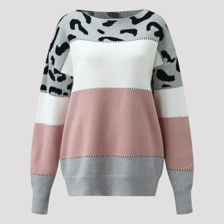 Hazel | Sweater With Leopard Print