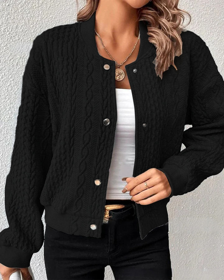 Gayle | Jacquard Stand-Collar Casual Jacket