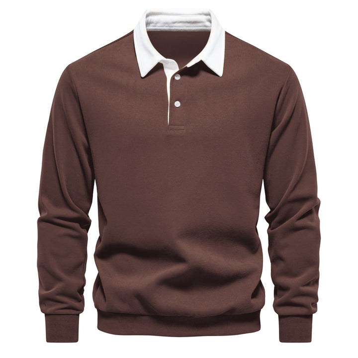 Austin / Long-Sleeved Polo Collar Sweatshirt