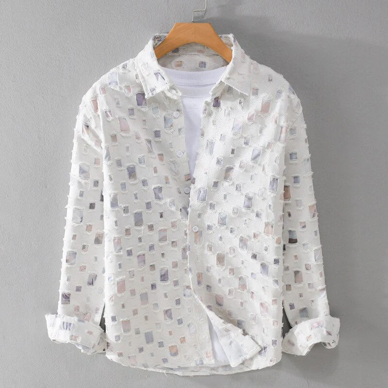 Tommy | Trendy Frayed Denim Shirt